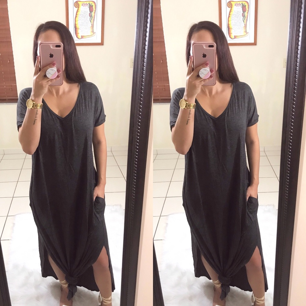 SOLD // ‘MELODY’ Charcoal Maxi - Picture 2 of 4